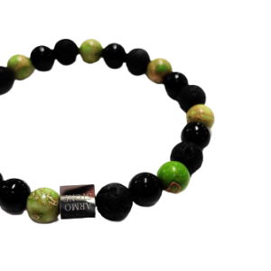 Black lava, onyx, yellow jasper