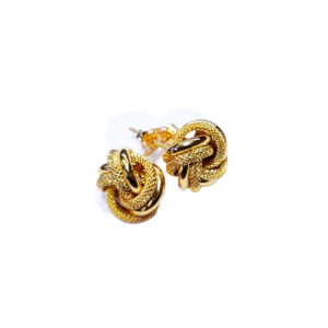 9ct Yellow gold knot earrings