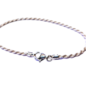 Silver rope bracelet