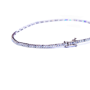 9ct White gold cubic zirconia tennis bracelet