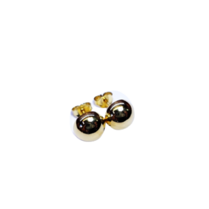 9ct Yellow gold domed studs