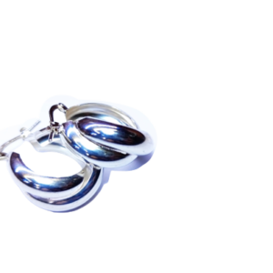 Silver Twisted hoops