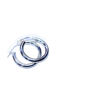Silver hoop earrings
