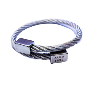Stainless steel Cable cross bracelet