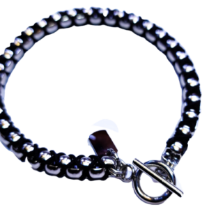 Stainless Steel Square Edge Link, Hook clasp bracelet