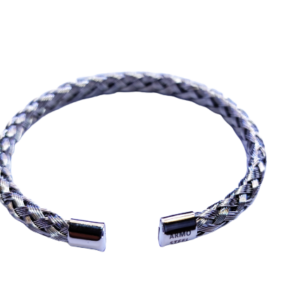 Stainless steel braided arch bangle