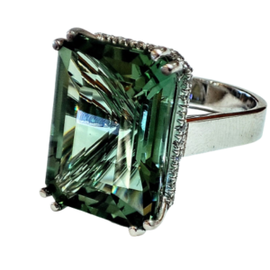 Argentium Silver Prasiolite ring