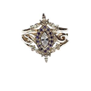 Argentium Silver Cubic Zirconia ring