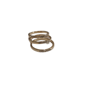 9K Yellow gold stack rings