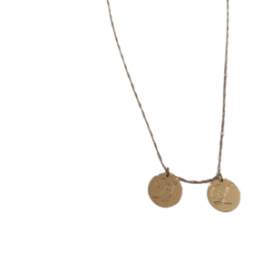 9K Yellow gold disc pendants on 9k yellow gold chain
